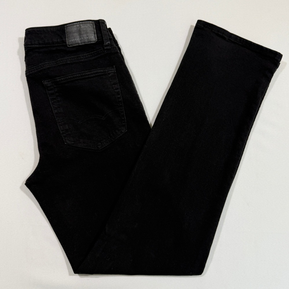 American Eagle Original Bootcut Jeans Mens 32x34 Black Airflex Stretch Y2K Retro